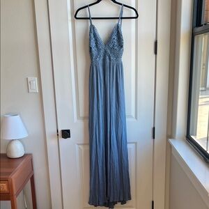 NWOT Lovely Day Blue Maxi Dress